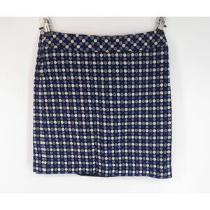 Talbots Petites 10P Blue White Black Skirt